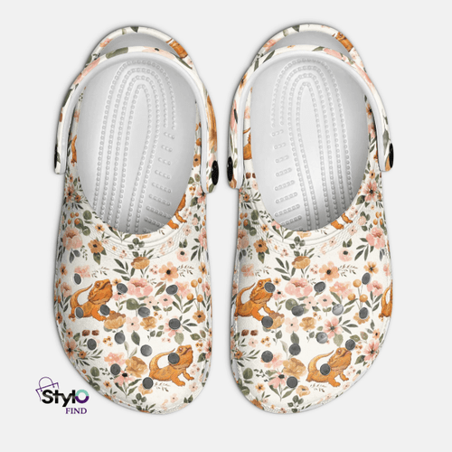 Floral Beardie Crocs and Slippers