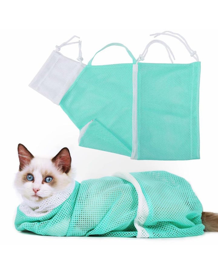 Multi-functional Mesh Pet Grooming Bath Bag