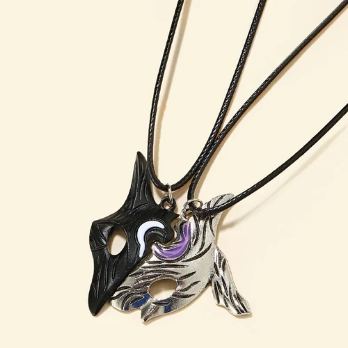 Two-color Pendant Necklace Wolf and Sheep