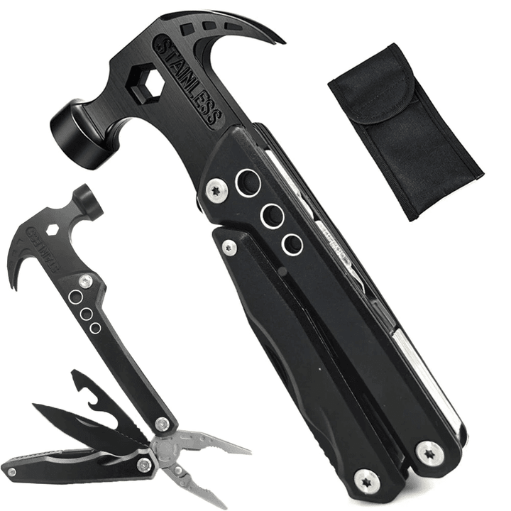Claw Hammer Multitool Stainless Steel Knife Plier Outdoor Survival Tool