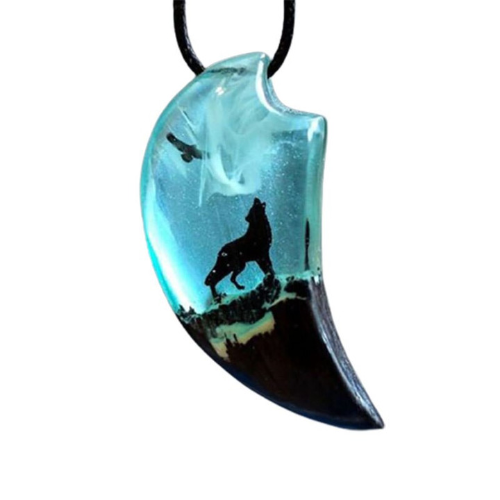 Wolf Crystal Pendant Necklace