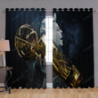 Stephen Wallpaper Window Curtains - Blackout Curtains, Living Room Curtains For Window