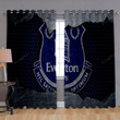 Everton Fc Football Window Curtains - Premier League Blackout Curtains, Living Room Curtains For Window