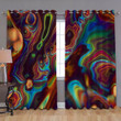 Colorful Fluid Sims Window Curtains - Blackout Curtains, Living Room Curtains For Window