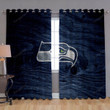 Seahawks Logo 2 Window Curtains - Blackout Curtains, Living Room Curtains For Window