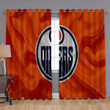 Edmonton Oilers Window Curtains - Hockey Club Blackout Curtains, Living Room Curtains For Window