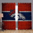 Denver Broncos Window Curtains - Nfl American Football Blackout Curtains, Living Room Curtains For Window