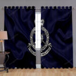 Royal Malaysian Police Blue Silk Texture Window Curtains - Blackout Curtains, Living Room Curtains For Window