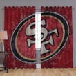 San Francisco 49Ers Logo Window Curtains - Geometric Blackout Curtains, Living Room Curtains For Window