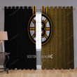 Boston Bruins Window Curtains - Hc Hockey Team Blackout Curtains, Living Room Curtains For Window
