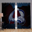 Colorado Avalanche Window Curtains - Blackout Curtains, Living Room Curtains For Window