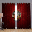 Manchester United Logo Window Curtains - Football Blackout Curtains, Living Room Curtains For Window