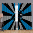 Carolina Panthers 4 Window Curtains - Blackout Curtains, Living Room Curtains For Window