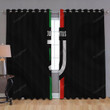 Juventus Window Curtains - New Juventus Emblem001 Blackout Curtains, Living Room Curtains For Window