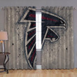 Atlanta Falcons Logo Window Curtains - Geometric Blackout Curtains, Living Room Curtains For Window