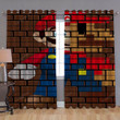 Super Mario Window Curtains - Mario Bros Blackout Curtains, Living Room Curtains For Window
