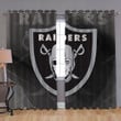 Oakland Raiders For Desktop 1 Window Curtains - Blackout Curtains, Living Room Curtains For Window