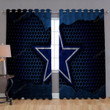 Dallas Cowboys Logo Window Curtains - Nfl Blackout Curtains, Living Room Curtains For Window