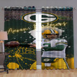 Aaron Rodgers Window Curtains - Football Green Bay Blackout Curtains, Living Room Curtains For Window