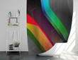 Abstract Material Geometric Shapes Shower Curtains - Bathroom Curtains, Home Decor