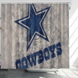 Dallas Cowboys Logo Geometric Art Shower Curtains - Bathroom Curtains, Home Decor