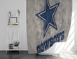 Dallas Cowboys Logo Geometric Art Shower Curtains - Bathroom Curtains, Home Decor