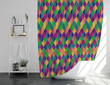 Triangles Shower Curtains - Polygons Geometric Shapes Bathroom Curtains, Home Decor