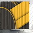 Material Design Shower Curtains - Yellow And Black Bathroom Curtains, Home Decor