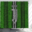 Juventus Fc Logo Shower Curtains - White Black Lines Bathroom Curtains, Home Decor