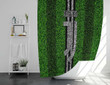 Juventus Fc Logo Shower Curtains - White Black Lines Bathroom Curtains, Home Decor
