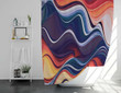Waves Shower Curtains - Colorful Bathroom Curtains, Home Decor