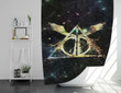 Harry Potter Logos Shower Curtains - Harry Potter Hogws Bathroom Curtains, Home Decor