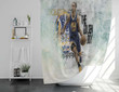 Golden State Warriors Logo Wallpapers Shower Curtains - Bathroom Curtains, Home Decor