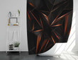 Polygons Shower Curtains - Dark Bathroom Curtains, Home Decor