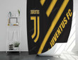 Juventus Fc Material Design Shower Curtains - Serie A Bathroom Curtains, Home Decor