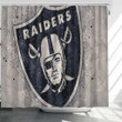Oakland Raiders Logo Shower Curtains - Geometric Bathroom Curtains, Home Decor