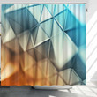 Geometric Shapes Shower Curtains - 3D Bathroom Curtains, Home Decor