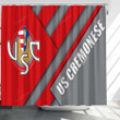 Us Cremonese Fc Material Design Shower Curtains - Italian Football Club Bathroom Curtains, Home Decor