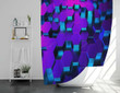 Purple Hexagons Shower Curtains - Bathroom Curtains, Home Decor