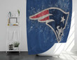 New England Patriots Logo Shower Curtains - Geometric Bathroom Curtains, Home Decor