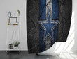Dallas Cowboys Shower Curtains - Black Stone Bathroom Curtains, Home Decor