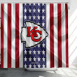 Kansas City Chiefs Logo Shower Curtains - Emblem Bathroom Curtains, Home Decor