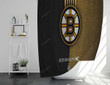 Boston Bruins Shower Curtains - Hc Hockey Team Bathroom Curtains, Home Decor