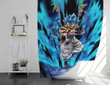 Gogeta Blue Shower Curtains - Dragon Ball Z Dragonball Bathroom Curtains, Home Decor