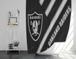 Oakland Raiders Logo Shower Curtains - Nfl Bathroom Curtains, Home Decor