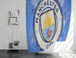 Manchester City Fc Paint Art Shower Curtains - English Football Bathroom Curtains, Home Decor
