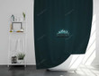 Fortnite Glitter Logo Shower Curtains - Blue Metal Bathroom Curtains, Home Decor