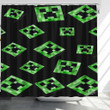 Minecraft Shower Curtains - Creeper Videojuegos Bathroom Curtains, Home Decor