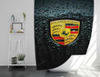 Porsche Logo Shower Curtains - Car Rain Bathroom Curtains, Home Decor
