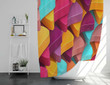Colorful Triangles Abstract Art Shower Curtains - Geometry Bathroom Curtains, Home Decor